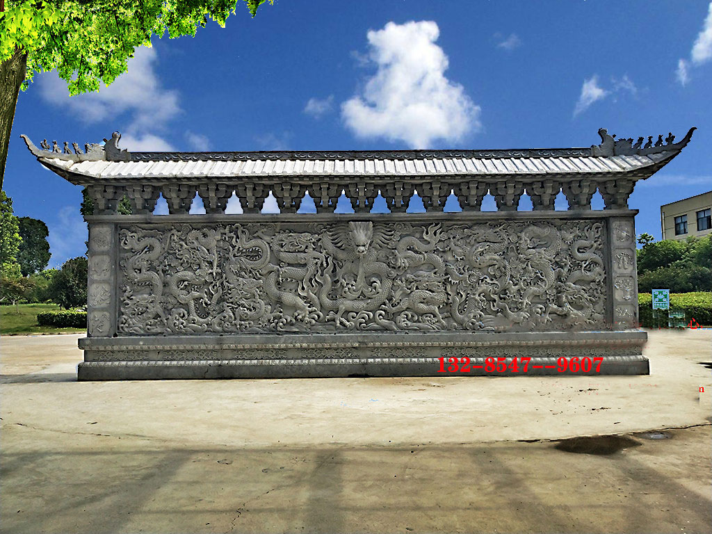 九龍浮雕壁畫(huà)墻