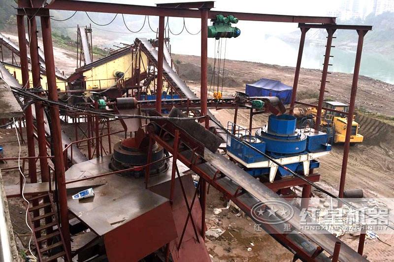 制砂生產(chǎn)線現(xiàn)場(chǎng)
