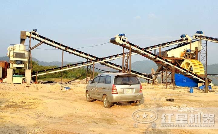 機(jī)制砂生產(chǎn)線現(xiàn)場 機(jī)制砂生產(chǎn)線現(xiàn)場