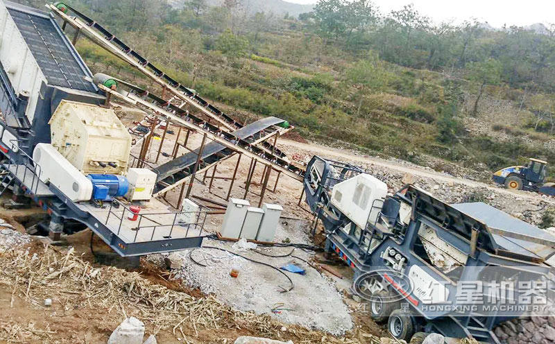 可移動(dòng)式鵝卵石粉砂現(xiàn)場