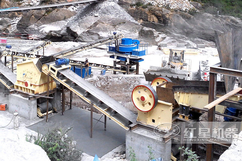 山石打石機(jī)生產(chǎn)線現(xiàn)場