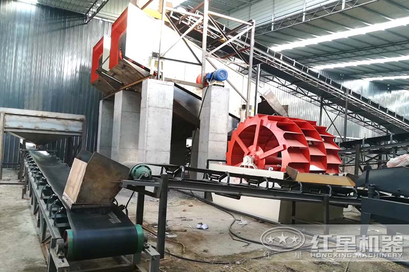 河南南陽(yáng)客戶石子清洗機(jī)械生產(chǎn)線