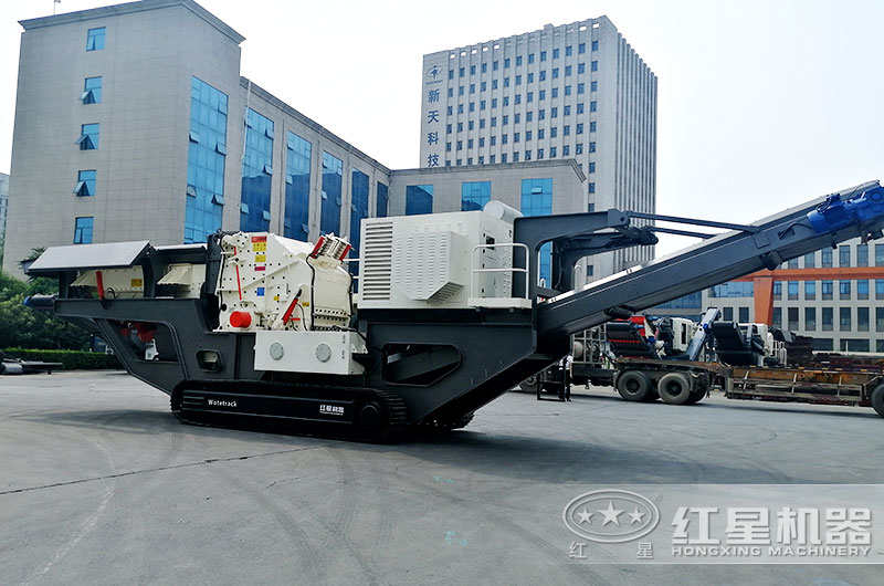 反擊破履帶式碎石機(jī)，成品呈立方體粒型好