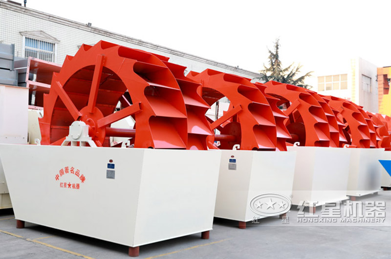 輪斗式洗砂機，洗凈度高達99%